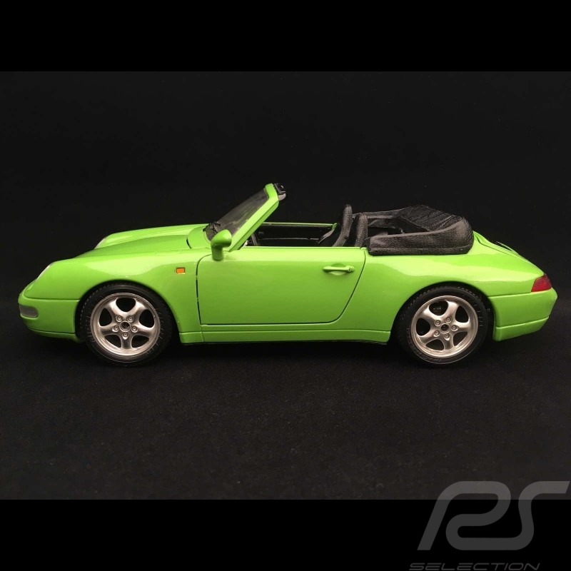Porsche 911 type 993 Carrera Cabriolet 1994 light green 1/18 Burago 3040