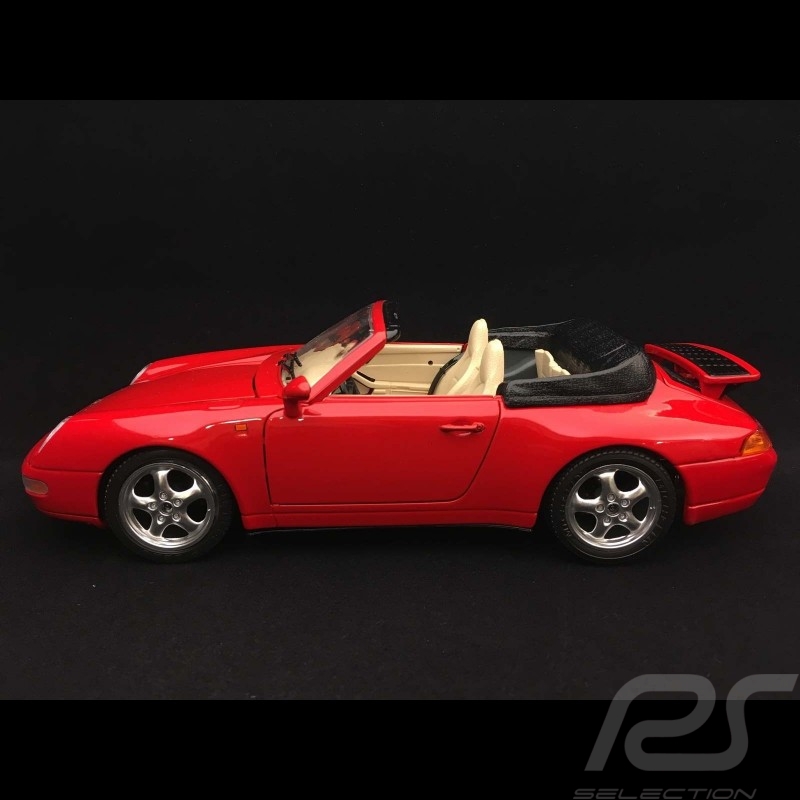 Porsche 911 typ 993 Carrera Cabriolet 1994 Indischrot 1/18 Burago 3090