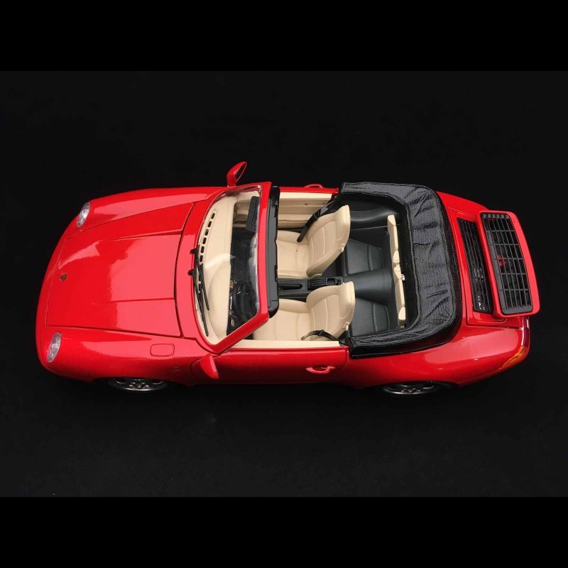 Miniature Burago 1/18 Diecast 3090 - Porsche 911 Carrera Cabriolet - Rouge