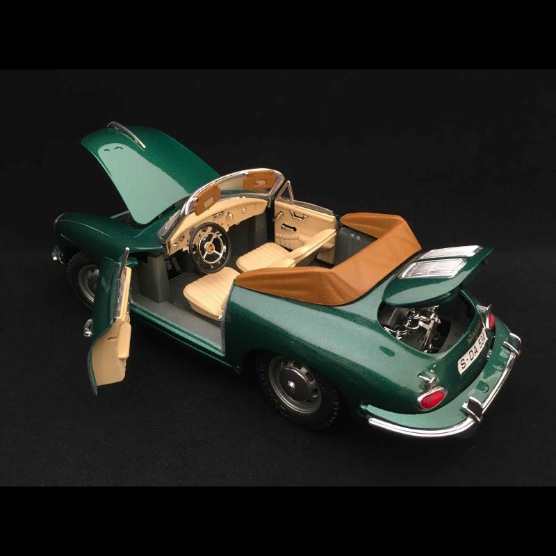 Porsche 356 B Cabriolet 1961 green 1/18 Burago 3051