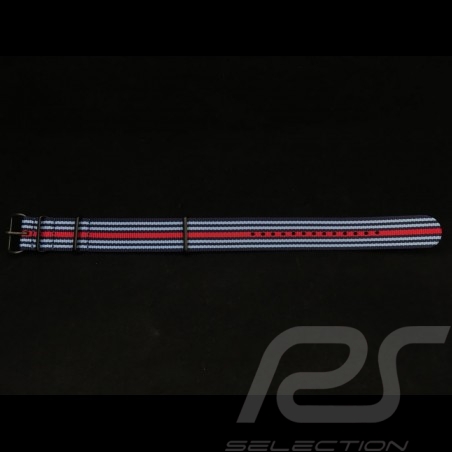 Bracelet de montre Nato Martini Racing team bleu / rouge Watch strap Uhrenarmband 