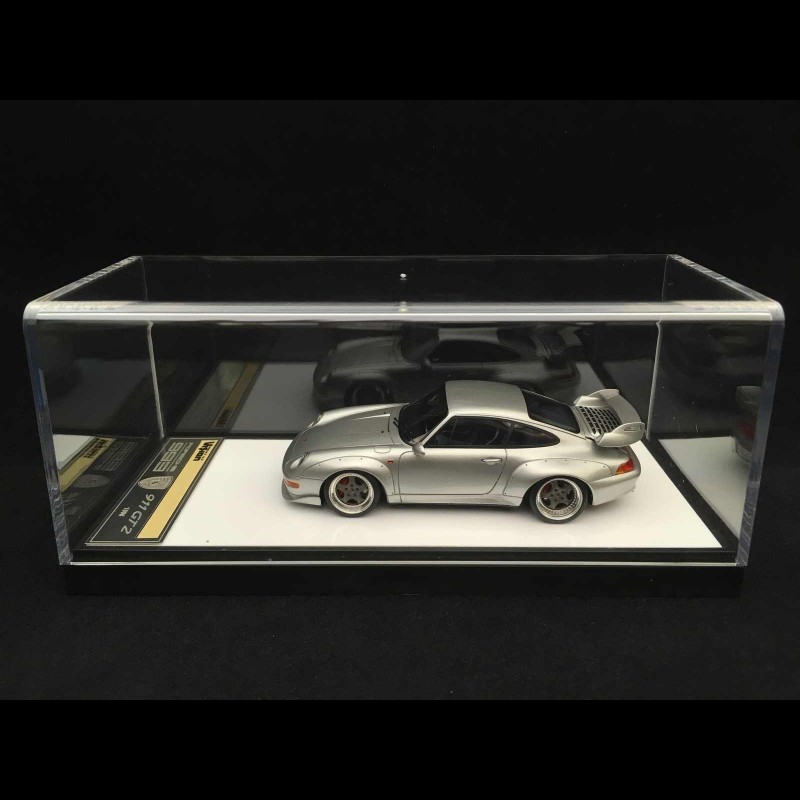 Porsche 911 GT2 type 993 street version 1996 silver grey 1/43 Make up ...