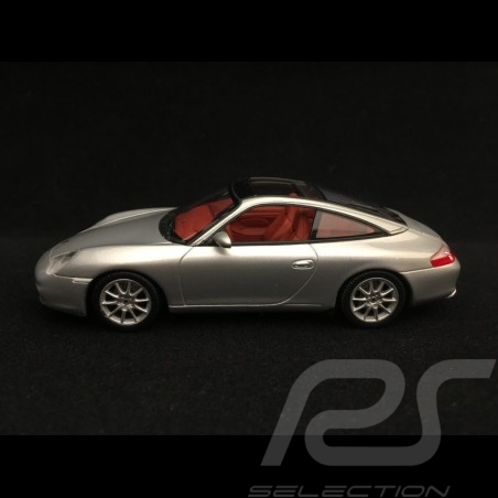 Porsche 911 Targa type 996 2001 metallic silver grey 1/43 Minichamps WAP020SET06