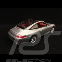 Porsche 911 Targa type 996 2001 gris argent métallisé metallic silver grey silbergrau 1/43 Minichamps WAP020SET06
