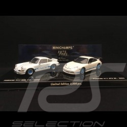 Set Porsche 911 Carrera RSR 2.8 1973 / 996 GT3 RS 2003 30 Jahre Jubiläum 1/43 Minichamps 402036269