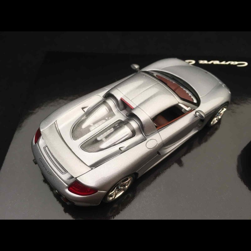 Set Porsche Carrera GT with and without removable roof GT silver grey 1/43  Minichamps WAP02010314