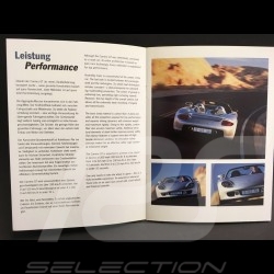 Porsche Broschüre Carrera GT englisch und deutsch 2000 ref WVK178812