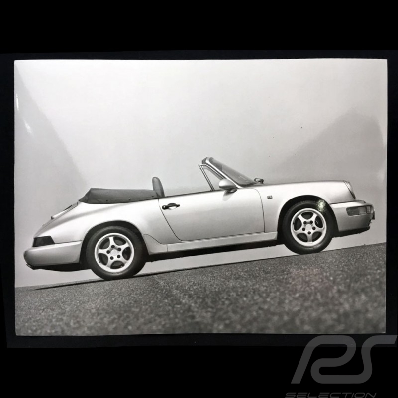Photo Porsche 911 Cabriolet 1992 black and white