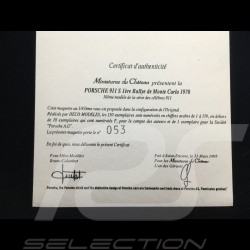 Porsche 911 S 2.3 winner Monte Carlo 1970 n° 6 Waldegaard 1/43 Miniatures du Château