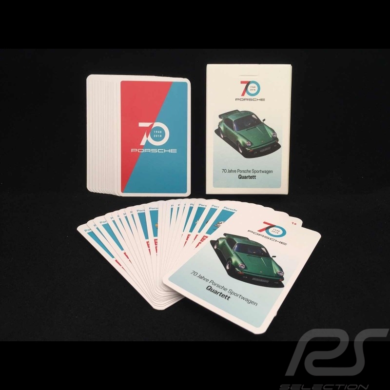 Jeu de cartes Porsche Quartet jeu d'atouts 70 ans Porsche 1948 - 2018 Porsche Design MAP10700118 card game trump kartenspiel kwa