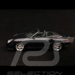 Porsche 911 type 996 Turbo Cabriolet 2004 graublau metal 1/43 Minichamps WAP02010114