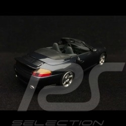 Porsche 911 type 996 Turbo Cabriolet 2004 1/43 Minichamps WAP02010114 bleu gris blue grey blau grau metal