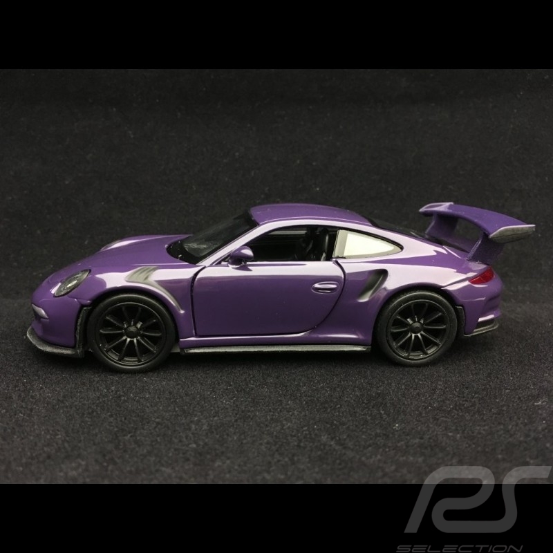 Porsche 911 GT3 RS type 991 Welly violet jouet à friction pull back toy Spielzeug Reibung