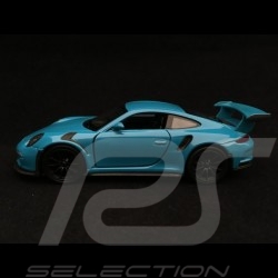 Porsche 911 GT3 RS type 991 Welly bleu jouet à friction pull back toy Spielzeug Reibung