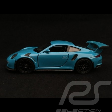 Porsche 911 GT3 RS type 991 Welly bleu jouet à friction pull back toy Spielzeug Reibung