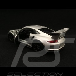 Porsche 911 GT3 RS type 991 pull back toy Welly silver grey