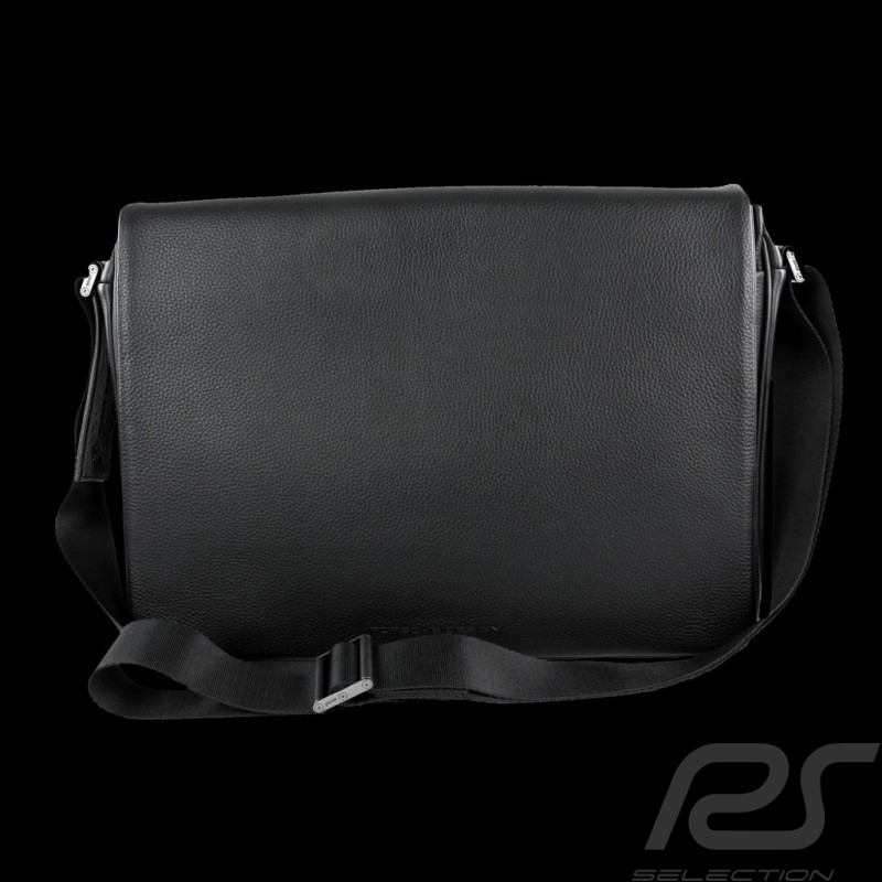 Sac Porsche Laptop / Messenger Cervo 2.0 Porsche Design 4090001801 cuir noir black leather shoulder baf schwarze leder tasche