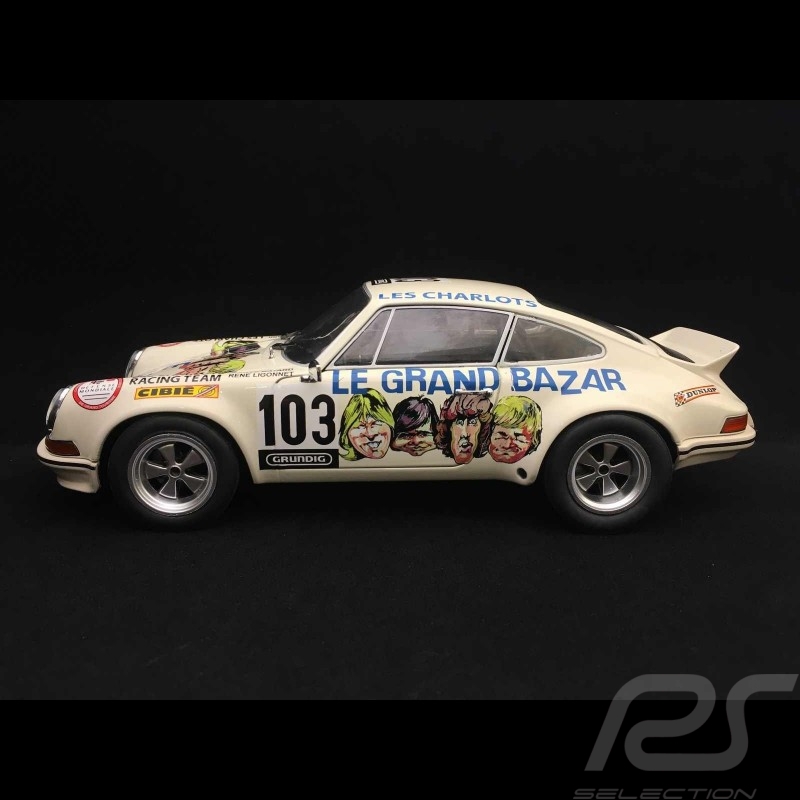 Porsche 911 Carrera 2.8 RSR Tour Auto 1973 n° 103 Les Charlots Le grand Bazar 1/18 Solido S1801106