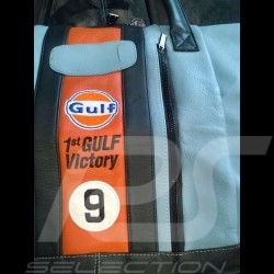 Gulf Racing Reisetasche Le Mans 1968 Sieg Leder blau / orange / schwarz
