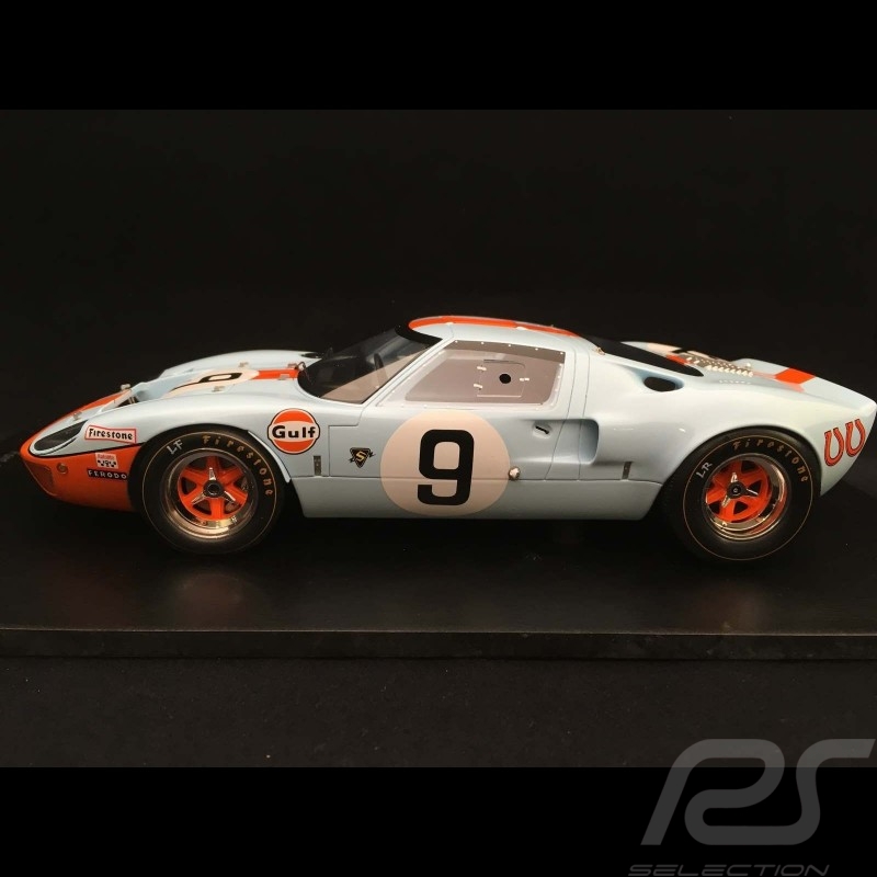 Ford GT40 Gulf n° 9 Vainqueur Winner Sieger Le Mans 1968 1/18 Spark 18LM68