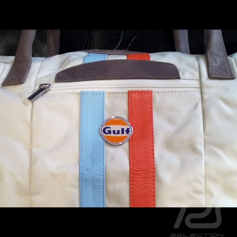 Sac de voyage Gulf vintage Medium beige coton / cuir