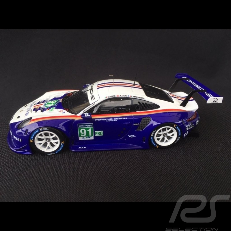 Porsche 911 RSR type 991 24h du Mans 2018 n° 91 Style Rothmans 70 ans Porsche 1/43 Spark WAP0209290K MAP02087718