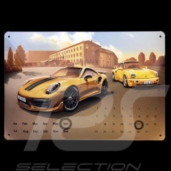 Porsche Kalender 911 Turbo S Exclusive Metall Haltung im Stehen - Perpetual - Porsche Design WAX05000007