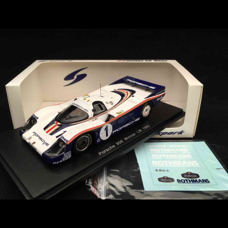 Porsche 956 N°1 Rothmans - 24h Du Mans 1982 - Ickx - Miniature 1/43 Record No Spark (résine, état Neuf)