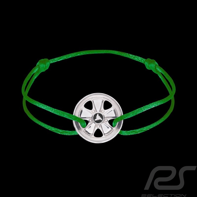 Bracelet Armband Fuchs Argent Sterling Silver Silber Cordon vert kelly green grün Edition limitée 911 exemplaires