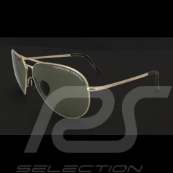 Lunettes de soleil Porsche monture dorée / verres polarisants verts Porsche Design P'8508-A - mixte sonnebrille sunglasses