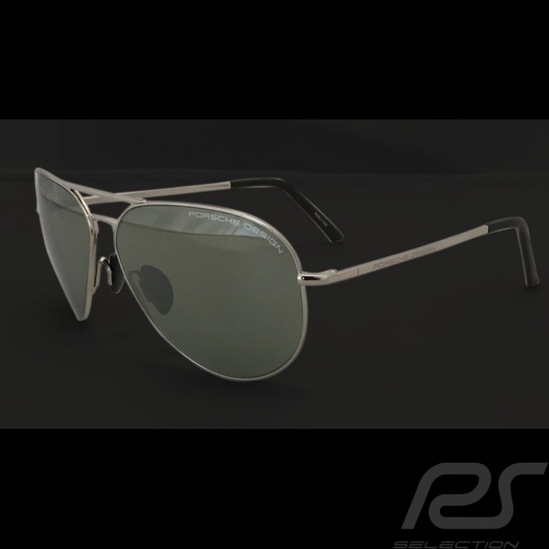 Porsche Sonnenbrille Silberfarben / olive verspiegelte Gläser Porsche Design P'8508-C - Unisex