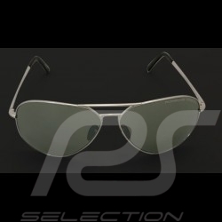 Lunettes de soleil Porsche monture argent / verres miroir olive Porsche Design P'8508-C - mixte sonnenbrille sunglasses