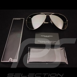 Lunettes de soleil Porsche monture argent / verres miroir olive Porsche Design P'8508-C - mixte sonnenbrille sunglasses