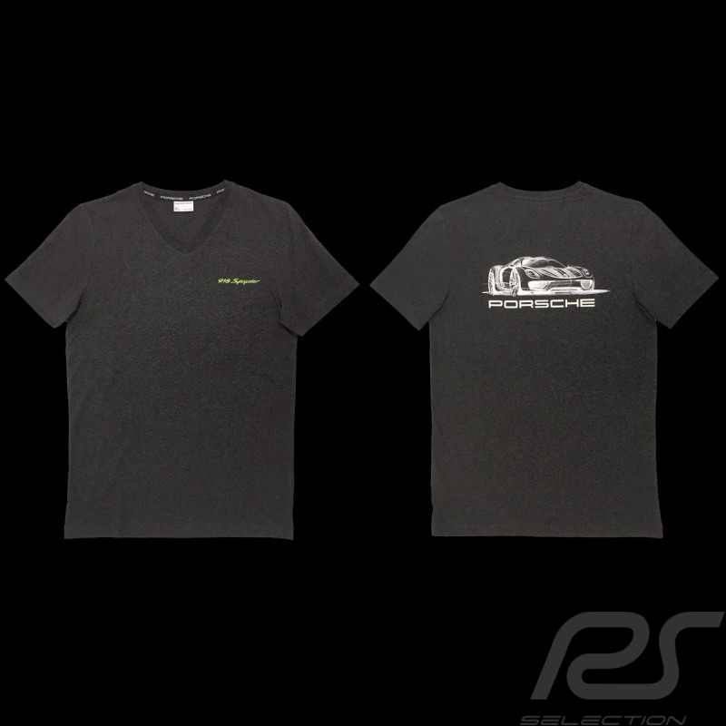 T-shirt 918 Spyder V-Ausschnitt grau Porsche Design WAP911