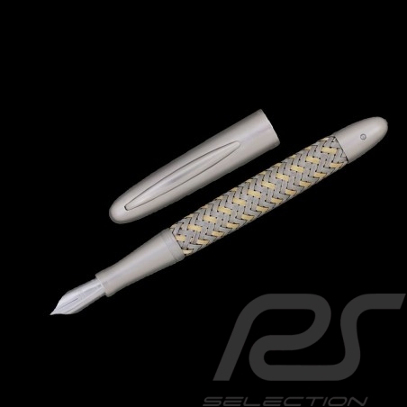 Porsche Design acier or Tec Flex Stylo plume Fountain Pen Füllfederhalter Gold