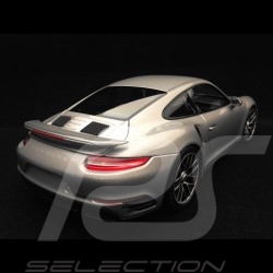 Porsche 911 Turbo S type 991 mark II 2016 silver grey 1/18 Minichamps 113067126