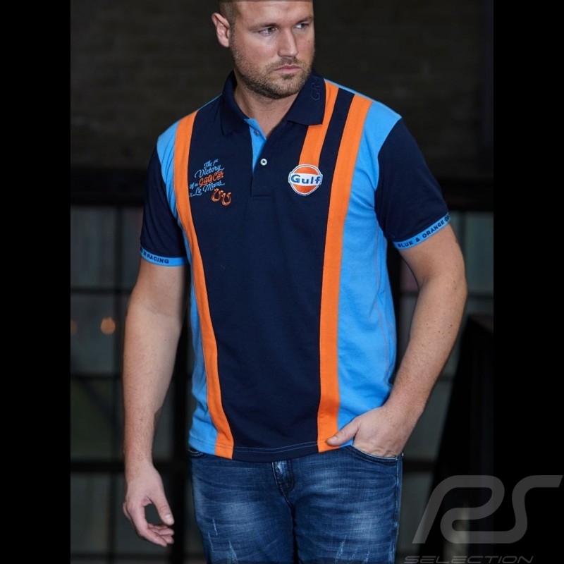 Gulf Le Mans Sieg Polo marineblau - Herren
