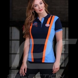 Gulf Le Mans victory Polo shirt  navy blue - women