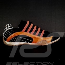 Sneaker / basket shoes style race driver Gulf black / orange - men