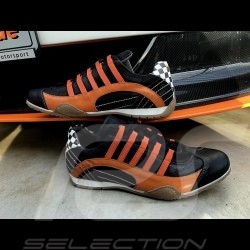Sneaker / Basket Schuhe style Rennfahrer schwarz / orange - Herren
