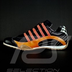 Sneaker / Basket Schuhe style Rennfahrer schwarz / orange - Herren