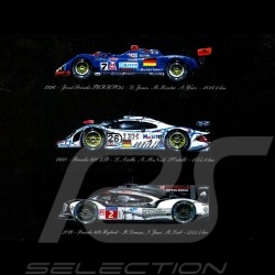 Poster Porsche Vainqueurs Le Mans Edition 19 victoires 50 x 70 oeuvre originale de Alain Baudouin