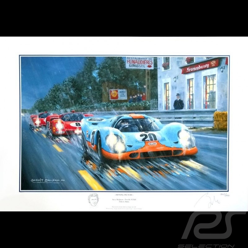 Porsche Poster 917 KH n° 20 1970 Le Mans Movie " Moving Picture "