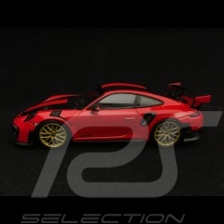 Porsche 911 GT2 RS typ 991 mark II Weissach indischrot / kohlenstoff 1/43 Minichamps 410067221