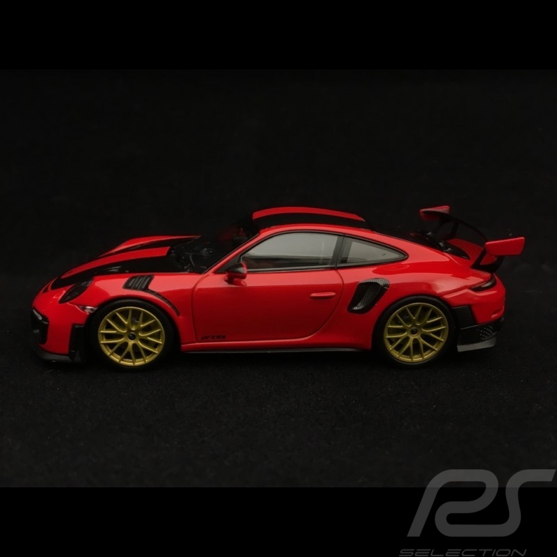 Porsche 911 GT2 RS typ 991 mark II Weissach indischrot / kohlenstoff 1/43 Minichamps 410067221