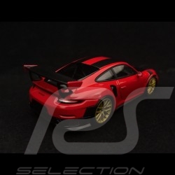 Porsche 911 GT2 RS typ 991 mark II Weissach indischrot / kohlenstoff 1/43 Minichamps 410067221