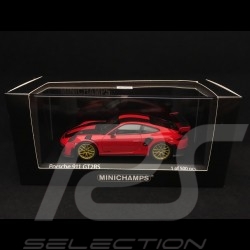 Porsche 911 GT2 RS type 991 phase II Weissach 1/43 Minichamps 410067221 rouge indien / carbone indina red / carbon indischrot / 