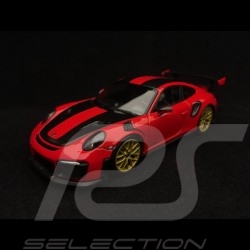 Porsche 911 GT2 RS typ 991 mark II Weissach indischrot / kohlenstoff 1/43 Minichamps 410067221