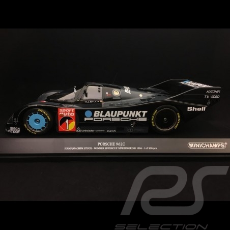Porsche 962 C n° 1 Blaupunkt Vainqueur winner Sieger ADAC Supercup Nürburgring 1986 1/18 Minichamps 155866501