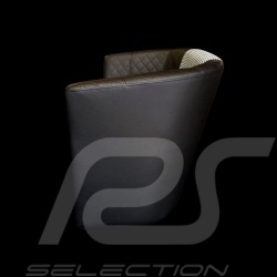 Two-places Tub chair Racing Inside houndstooth black / white
